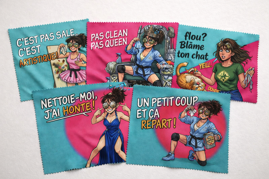 Lot de 5 chiffonnettes "FLOULALA"